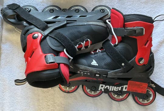 Used Rollerblade Microblade Adjustable Size 2-5 Inline Skates