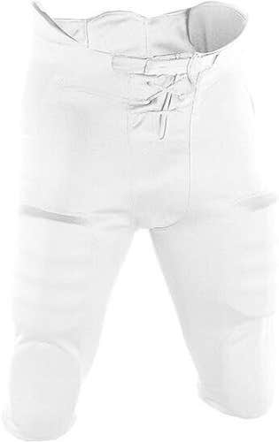 Adams Youth Boys 7 Piece Pad Size XSmall White Football Lace Front Pants New