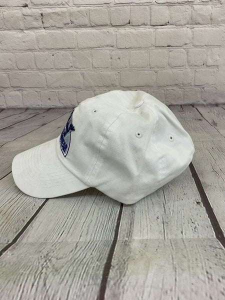 Crown Headwear Adult Unisex Logo OSFM White Blue Strapback Cap Hat New