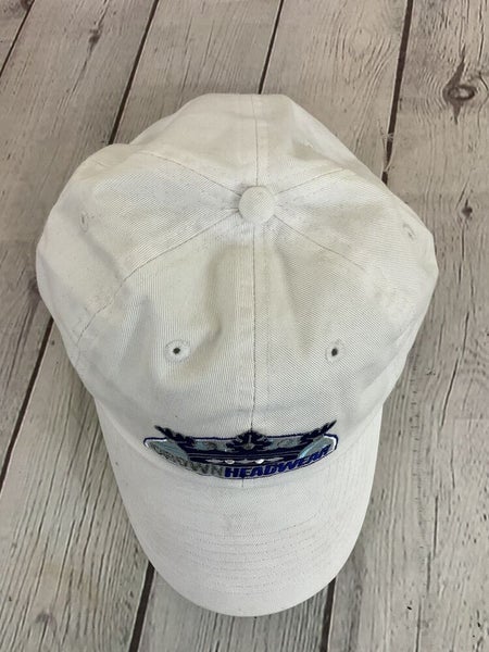 Crown Headwear Adult Unisex Logo OSFM White Blue Strapback Cap Hat New