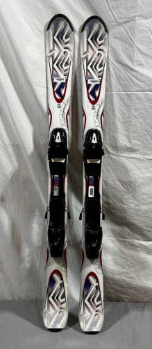 K2 AMP Comanche Jr. 112cm Kids Skis Tyrolia SP 45 Adjustable Size Bindings CLEAN