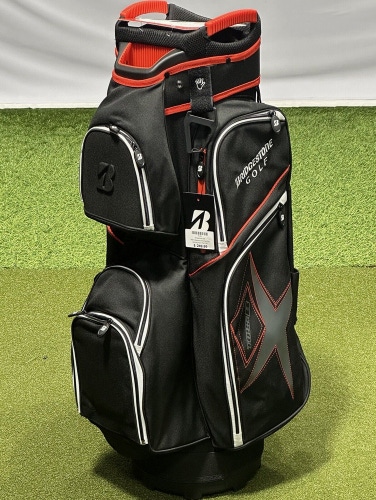 Bridgestone Tour B Golf Cart Bag 14-Way Divider Black/Red New w/ Tags #91284