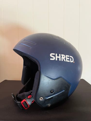 Used Medium Shred Basher Helmet FIS Legal
