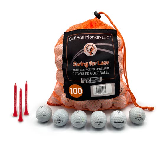 100 Golf Balls-  Callaway Mix - AAA  w/ Tees and Mesh Bag