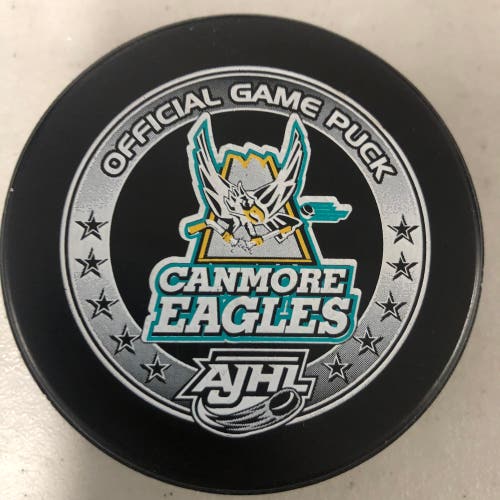 Canmore Eagles puck (AJHL)