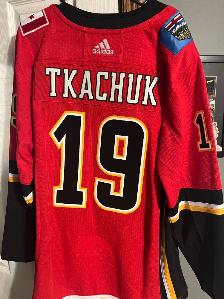 Matthew Tkachuk adidas Flames jersey