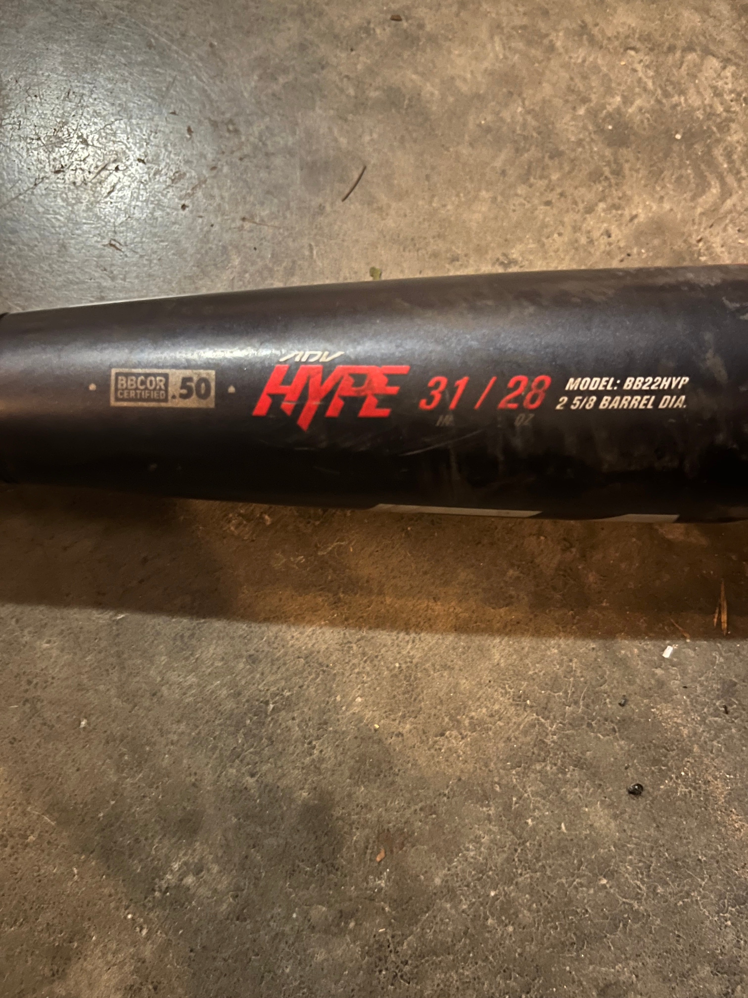 Used BBCOR Certified 2022 Easton Composite ADV Hype Bat (-3) 28 oz 31"