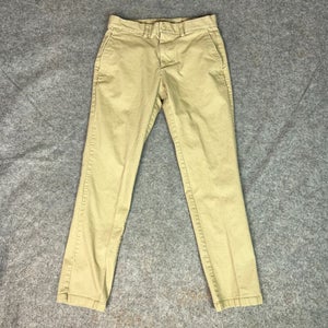 Old Navy Men Pants 28x28 Khaki Straight Chino Twill Slim Pockets Business Casual
