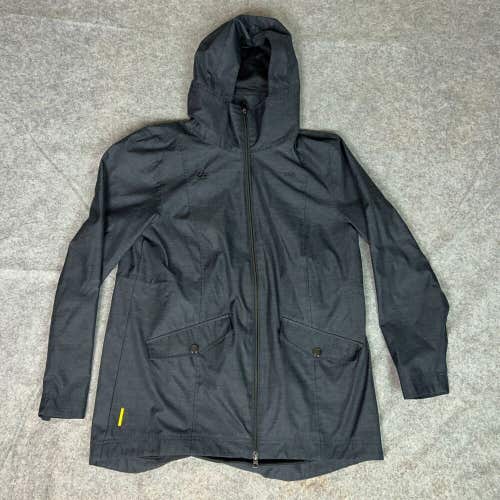 Lole Mens Jacket Extra Large Black Hooded Outdoor Softshell Casual Full Zip Logo
