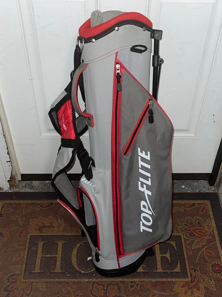 Top Flite Golf Bag Kids Boys Youth Size Used Pre Owned Sports Zip Storage Gear Equipment