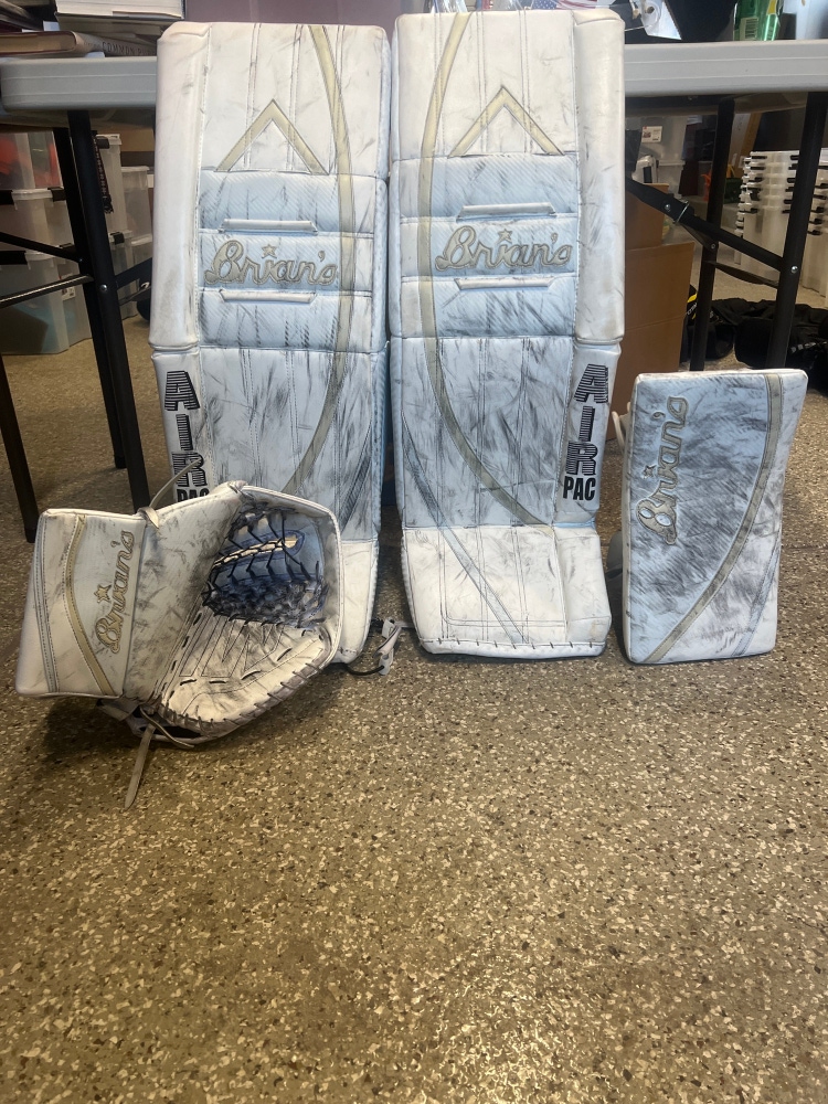 Brian’s 34+1 leg pads (includes glove and blocker)