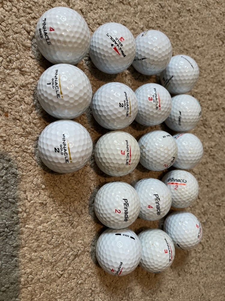 Used Pinnacle 18 Pack Gold Distance Balls