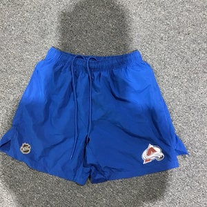 Used Blue Fanatics Colorado Avalanche 2022 Training Camp Shorts With cut liner M,XL