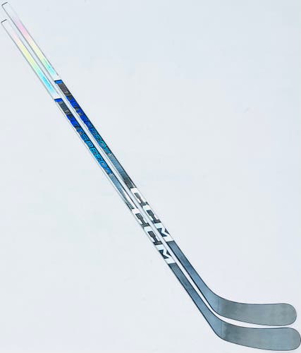 New 2 Pack Custom Blue CCM Jetspeed FT6 Pro Hockey Stick-LH-P90-85 Flex-Grip