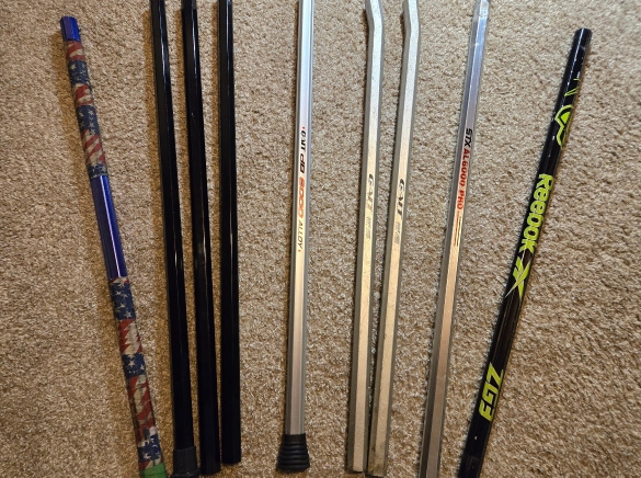 Many Lacrosse shafts