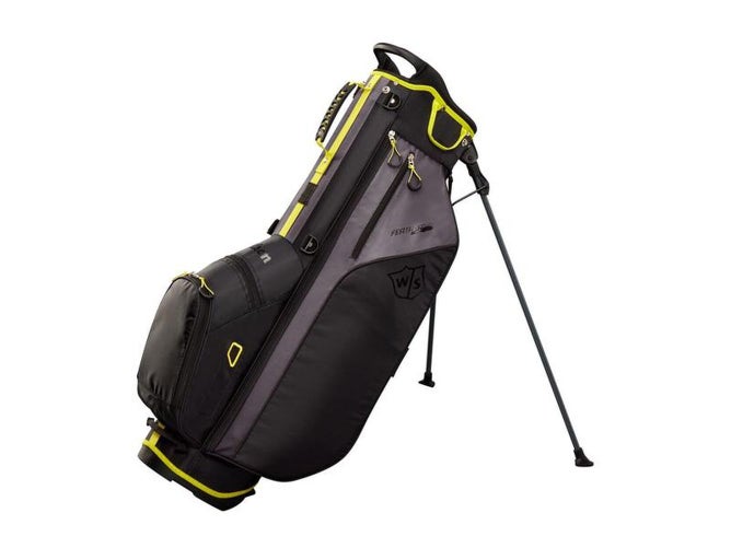 Wilson Staff Feather SL Stand Bag (4-way top, Black/Silver/Citron) 2022 Golf