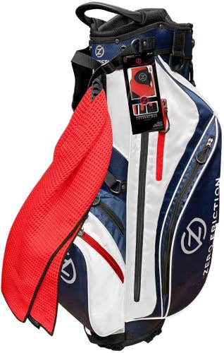 Zero Friction Stand Bag (6-way top, Bonus towel and Glove) Golf NEW