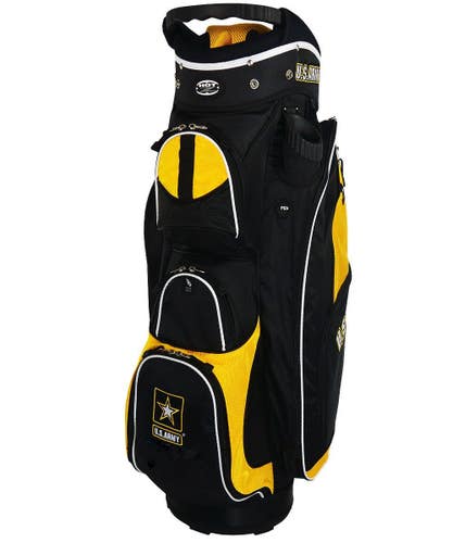 Hot Z Golf U.S. Military Cart Bag (Army, Black/Gold, 9.5" 14-way top) NEW