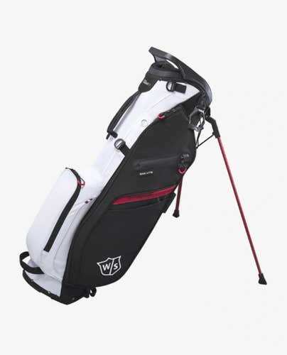 Wilson Exo Lite Stand Bag (9.5", 4-way top, Black/Red/White) Golf NEW