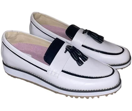 New FootJoy Sandy Women's Golf Shoes, 7 Medium, Style 92383, White/Black #99999