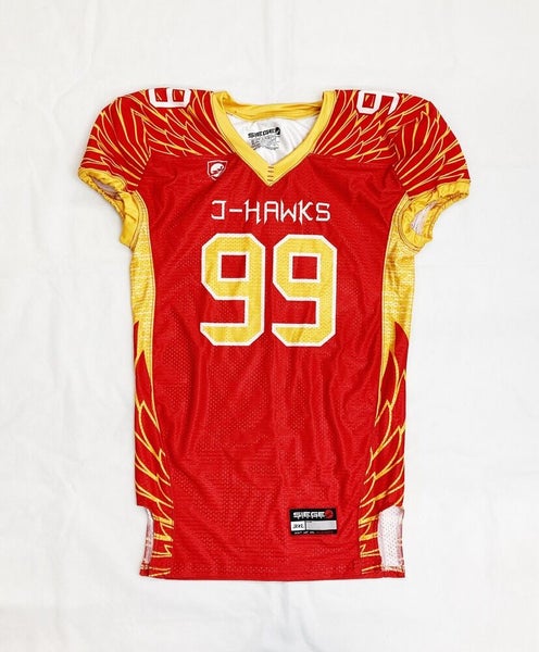Siege Sports J-Hawks V-Neck Football Jersey Men's 3XL Red ...