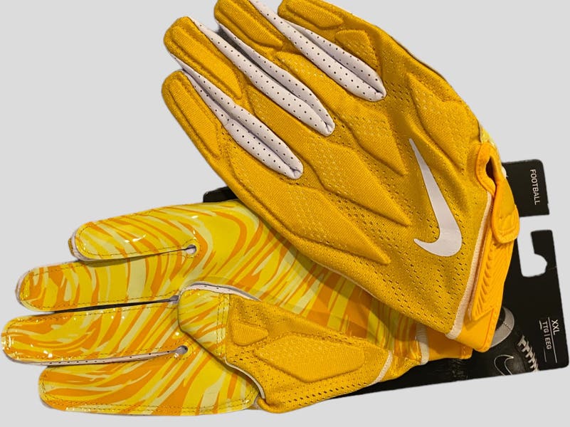Nike NFL SUPERBAD D 4 ユニバーシティゴールド NFL Nike Yellow / Gold Superbad XXL Football Gloves - NEW