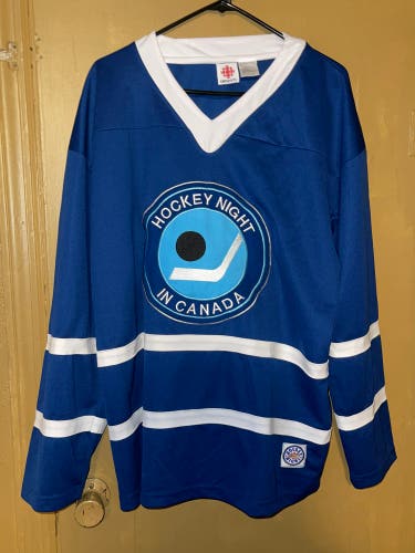 NHL CBC Sports Hockey Night In Canada Jersey Mens Size Large Used Pre Owned HNIC