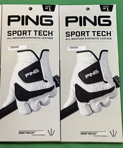 PING Sport Tech Mens Golf Glove 2-Pack Lot Bundle Cadet Large L #99999