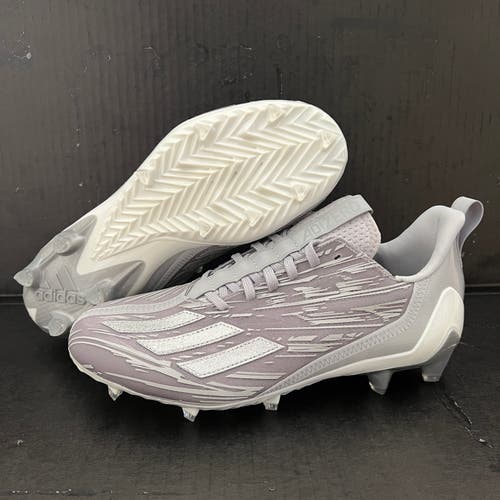 (Size 9) Adidas Adizero 'Gray Silver Metallic' Lacrosse/Football Cleats