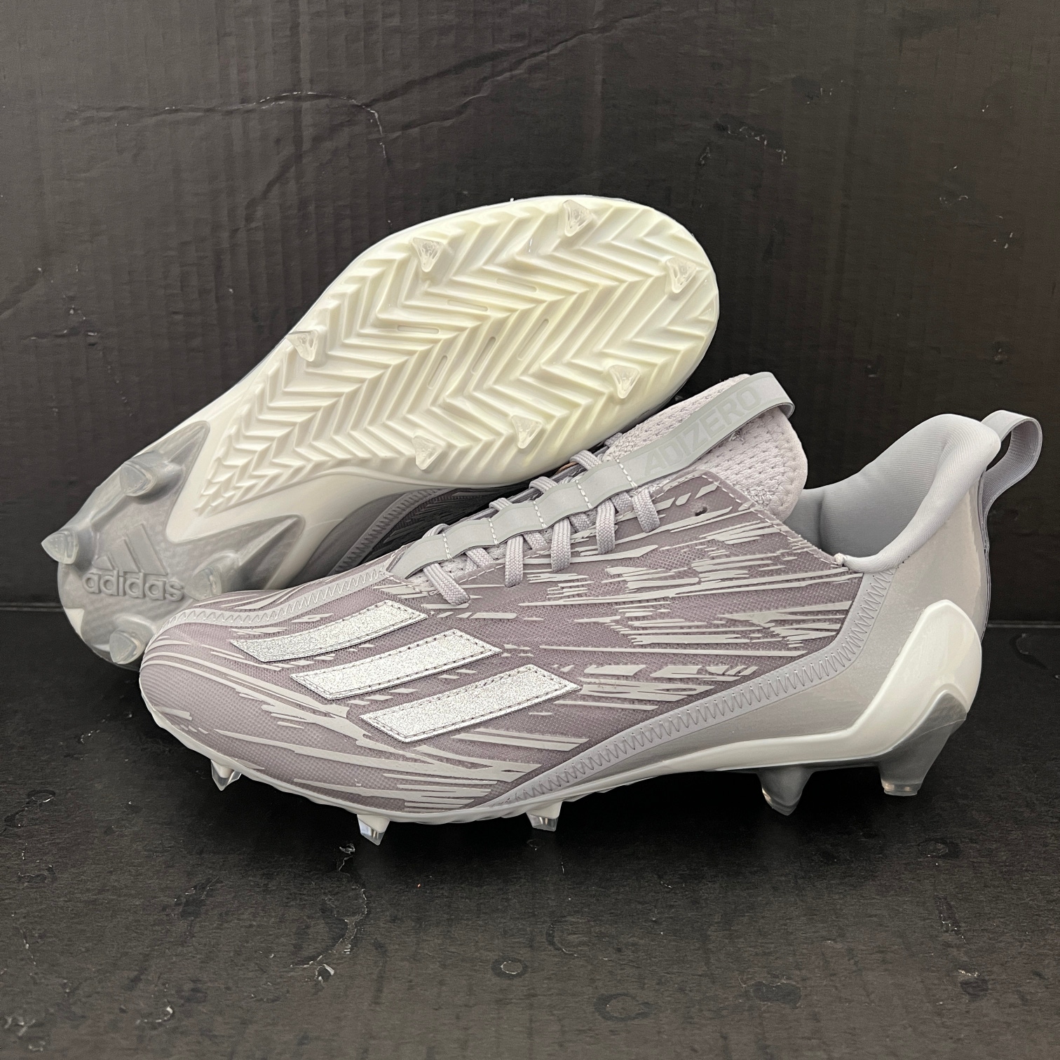 (Size 10) Adidas Adizero 'Gray Silver Metallic' Lacrosse/Football Cleats