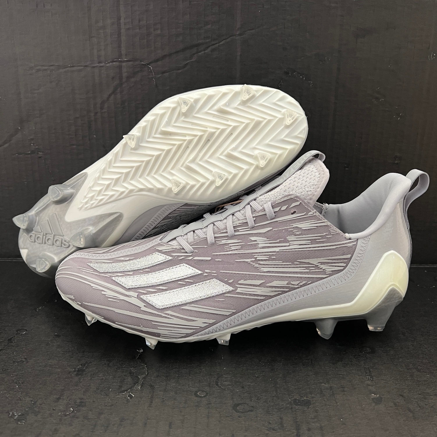 (Size 13) Adidas Adizero 'Gray Silver Metallic' Lacrosse/Football Cleats