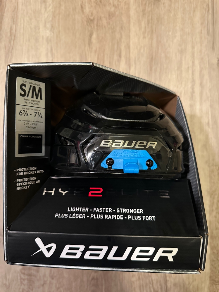Bauer Hyperlite 2 Helmet - Small/Medium - Black