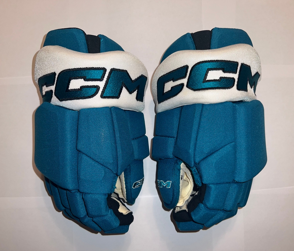 San Jose Sharks Teal CCM HGTKPP Gloves 14”