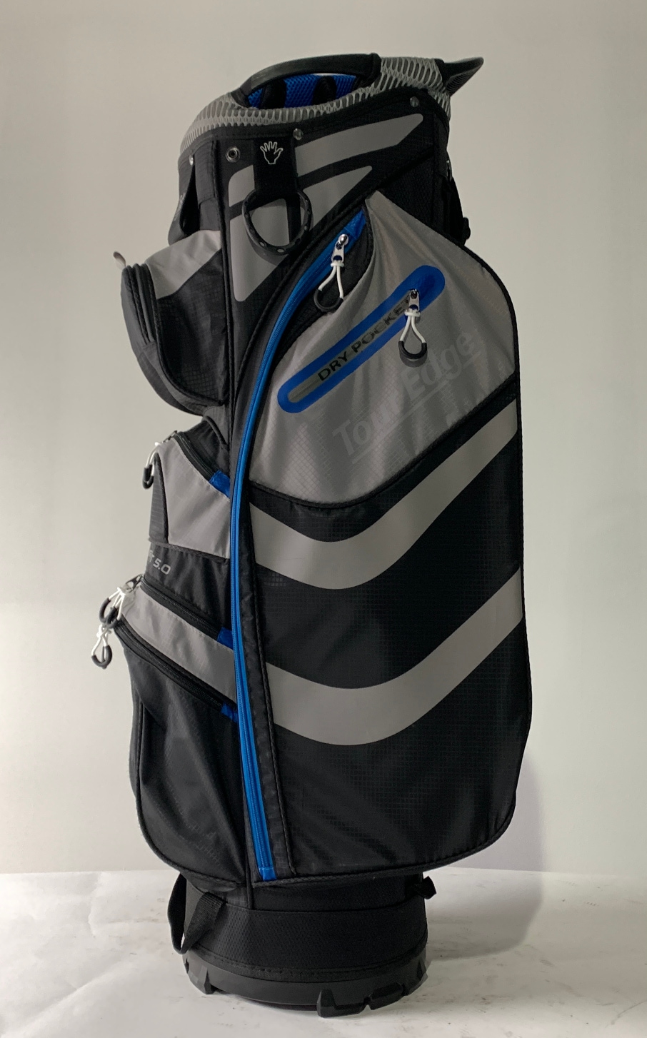 Tour Edge Xtreme Cart 5.0 Golf Bag Black Gray Blue 14-Way Divide Strap NEW