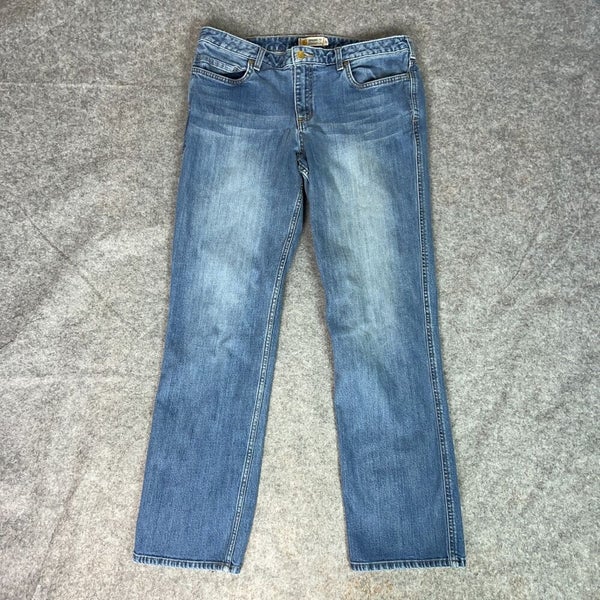 Carhartt Womens Jeans 16 Tall Blue Straight Denim Pant Workwear Classic  Casual
