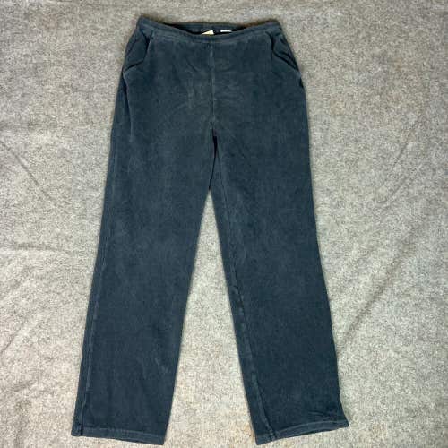 LL Bean Womens Pants Small Navy Corduroy Pull On Straight Outdoors Cabin Cozy