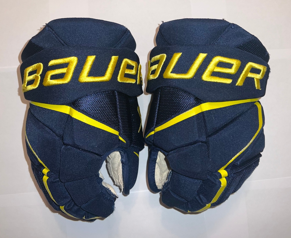 Navy Yellow Bauer Vapor Hyperlite Gloves 13”