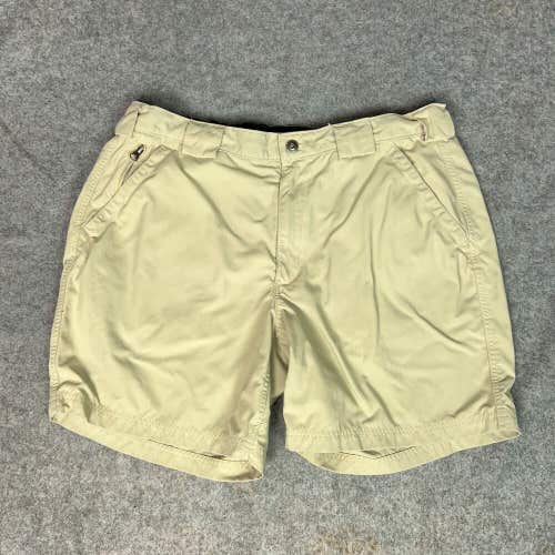 Duluth Trading Mens Shorts Extra Large Khaki Chino Outdoor Hiking Nylon Work