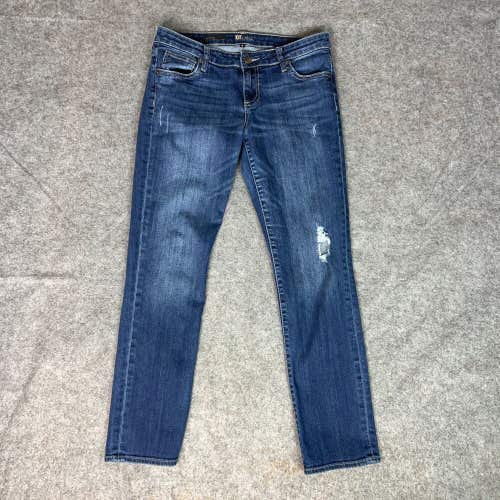 Kut from the Kloth Womens Jeans 6 Blue Boyfriend Pant Denim Mid Rise Medium Wash
