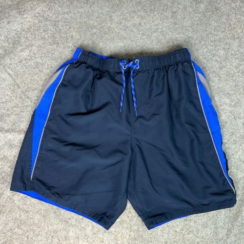 Nike Mens Swim Suit 2XL XXL Blue Swoosh Board Shorts Trunks Beach Swimming Logo