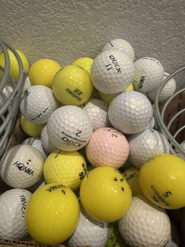 Assorted White/Multi-Color Golf Balls - Asian manufacturers mix XXIO, Honma,Phyz