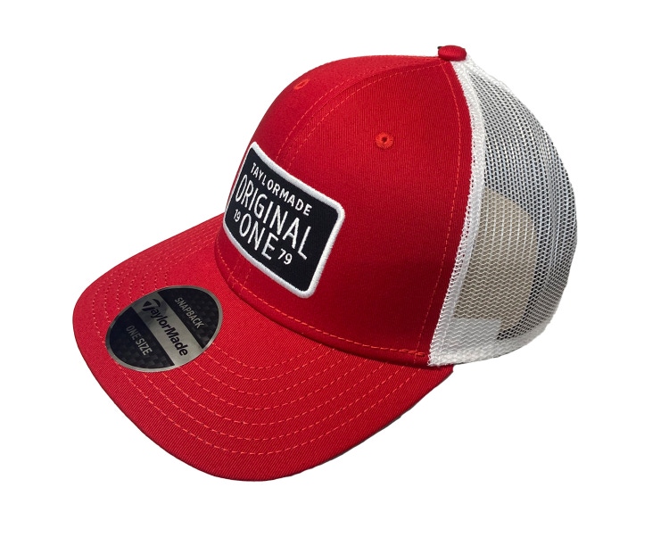 NEW TaylorMade Lifestyle Original One Trucker Red/White Adjustable Hat/Cap