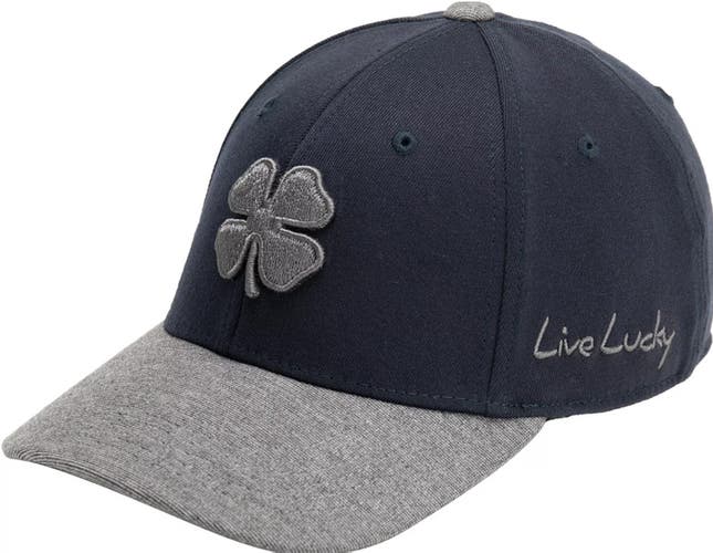 NEW Black Clover Live Lucky BC Wool 7 Grey/Navy S/M Fitted Golf Hat/Cap