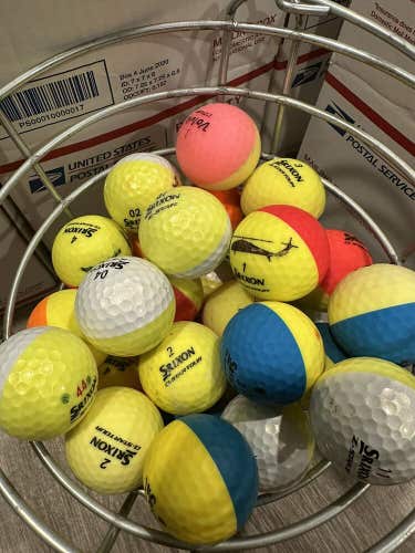 36 Srixon Volvik Matte Divide Mix 2-Tone Used Golf Balls {2/3A} AA/AAA