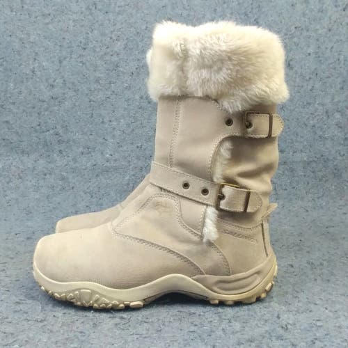 Salomon Lhasa Womens Size 6 Winter Snow Insulated Contagrip Boots Faux Fur Lined