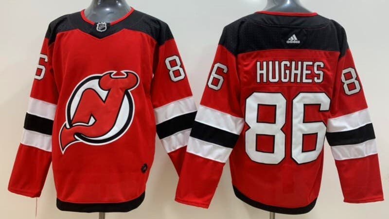 Men's New Jersey Devils Jack Hughes  Hockey Jersey Size  Vintage 3XL(60)