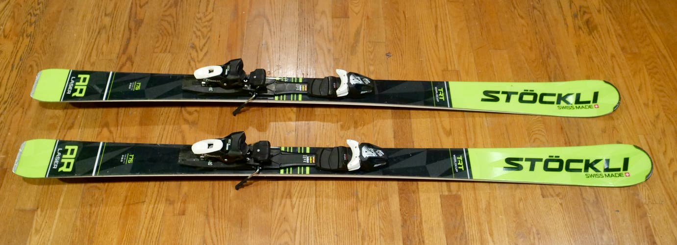 Used Unisex 2020 Stockli 175 cm All Mountain Laser AR Skis With Bindings Max Din 13