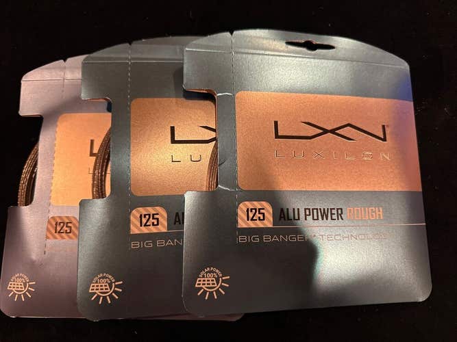 Luxilon ALU Power Rough 125 Tennis String - Silver (3 Packs)