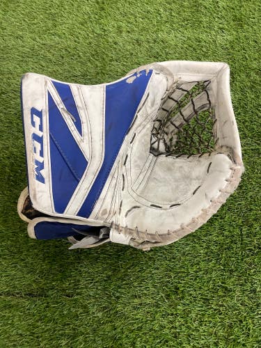 Blue Senior Used CCM Premier II Goalie Glove