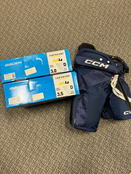 3-Piece Package Bauer M4/Navy AS-V Junior Large Pants